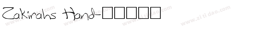 Zakirahs Hand字体转换